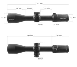 Оптический прицел Vector Optics Taurus 3-18x50 FFP размеры