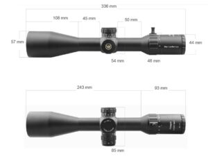 Оптический прицел Vector Paragon Gen II 3-15x50 размеры