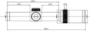 Оптический прицел BRITE LPVO 1-6X24 IR размеры