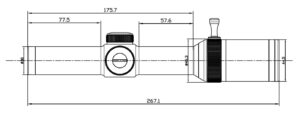 Оптический прицел BRITE LPVO 1-8X24 размеры