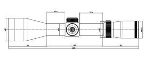 Оптический прицел BRITE WA3X 2,5-10X50 размеры