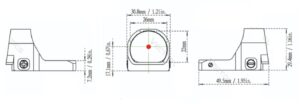 Коллиматорный прицел Vector Optics Frenzy-X 1x22x26 MRS размеры 2