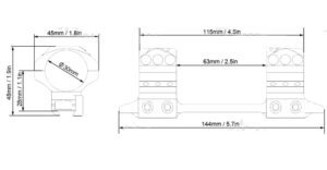 Кронштейн Vector Optics X-Accu 1.1 (30мм, ласточкин хвост)