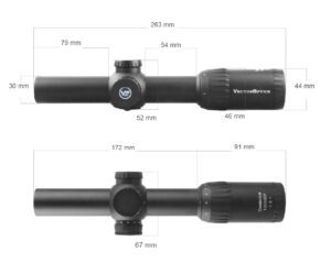Оптический прицел Vector Optics Constantine 1-8x24 размеры