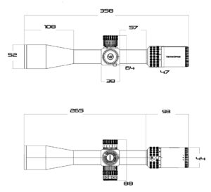 Прицел Sentinel 4-16x44 размеры