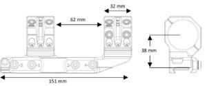 Кроштейн Spuhr QDP-3616 размер