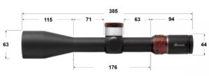 Прицел Burris XTR Pro 5,5-30-56 FFP размеры