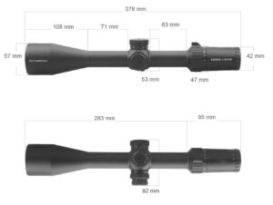 Оптический прицел Vector Optics Taurus FFP 4-24x50 размеры