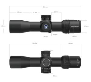 Оптический прицел Vector Optics Veyron 2-8x32 РАЗМЕРЫ